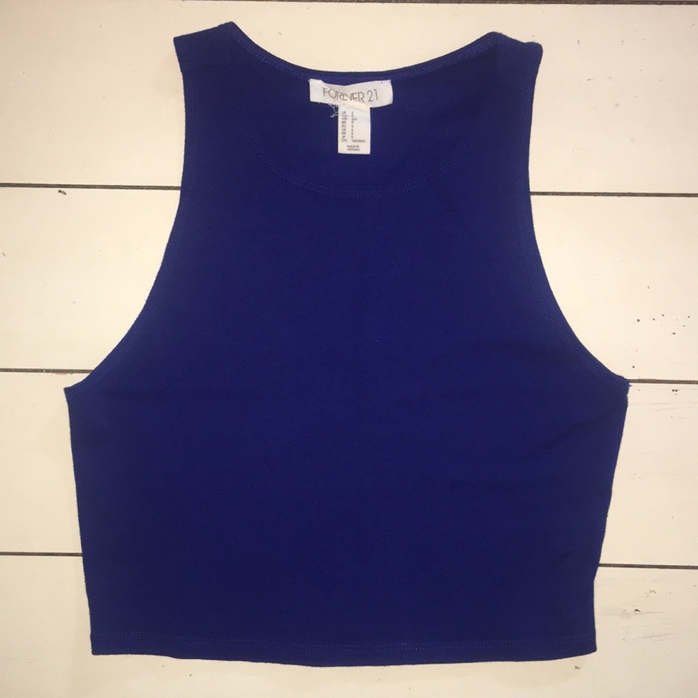 Blue crop top
